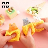 Abs - Pop it Squishy Silicone Rubber Toy/Cute Squeeze Cheese Rat Toy/Stress Relief Toy