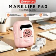 Marklife P50 Portable Thermal Printer, Wireless Label Printer, White Adhesive Label Sticker Machine,