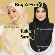 Tudung Sarung Mosscrepe Awning scuba Saiz L Ironless Labuh Sarung Terus Siap cantik