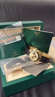 2018黃金余文樂面Daytona. Rolex 116518LN Champ/Black   2018年8月. 90%新 Full set 齊雙吊牌 有盒   可加錢換金綠迪/全金余文樂面    可