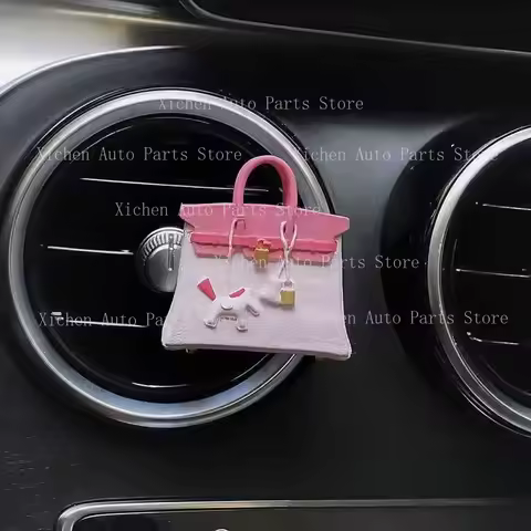 Diffuser Stone Bag Car Vent Air Freshener Dark Pink Light Pink Pony Shaped Auto Interior Decor Ornam