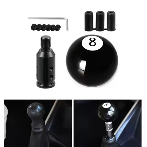 #8 Eight Pool Billiard Ball Custom Gear Shifter Shift Knob Car Gear Lever Knob Interior Accessories