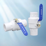 PVC Ball Valve Switch With Metal Handle Size DN15/DN20/DN25/DN32/DN40 Plumbing Equipment Water Suppl