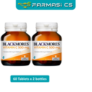 BLACKMORES Vitamin C 500mg 60 tablets x 2 bottles EXP:06/2026 [ immunity Vit C Farmasi CS ]