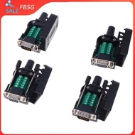FBSG DB9 Connector Male Female 9 Pin Plug Wire Sleeve RS232 RS485 Breakout Terminals HOT