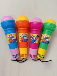 1隻隨機顏色回音麥克風玩具,非常適合唱歌和發音 - 無需電池！(某些部件隨機發送)