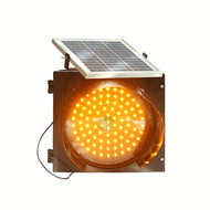 CANAAN ไฟกระพริบเตือนความปลอดภัย 30cm ไฟเตือนการมองเห็นระยะไกล 90LED แฟลชสีเหลือง เซลล์แสงอาทิตย์