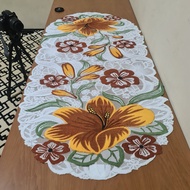 Taplak Meja OVAL Minimalis Modern Atau Taplak Meja Ruang Tamu Karakter | Table Runner Homemade | Tap