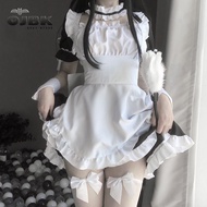 Amine Maid Cosplay Clothes Black Kawaii Lolita French Dress Girls Woman Waitress Party Stage Costume