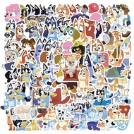100 pcs Cute Bluey Cartoon Waterproof PVC Stickers