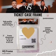 98 Degrees Live in Manila 2025 acrylic ticket case keeper holder concert ticket protector