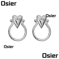 OSIER Heart Ring, Exquisite Personality Letters Ring, Fashion "YES""NO" Stainless Steel Adjustable F
