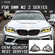 Yellow DRL Adaptive LED Headlight Daylight Angel Eyes 7494851 7494852 Light For BMW 2018-2021 F87 M2
