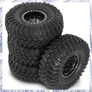 4PCS 1.9 Metal Beadlock Tires Claw Mud Terrain Wheel Tires for FCX10 Axial SCX10 Pro SCX10 UTB18 TRX