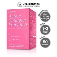 Korea Dr.Elizabeth's Low Molecular Fish Collagen Probiotics (2g x 50 pcs) Powder Halal Friendly Detox Skin Supplement
