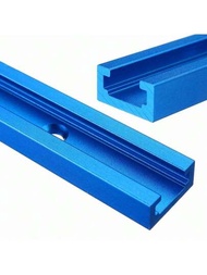 1入組藍色t型木工工具,鋁合金t型槽木工軌道,適用於diy電鋸和刨床項目