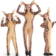 Christmas Costume Reindeer Parent-Child Costume Elk Costume Sika Deer Animal Performance Costume Dee