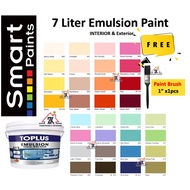 Toplus Interior Exterior Emulsion Wall Paint Cat Dinding Murah Cat Ceiling White Cat Putih Kapur Rua