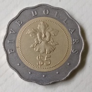 koin Singapore bimetal tahun 2014