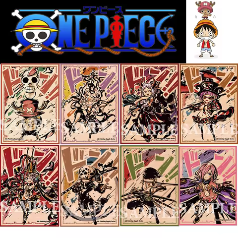 Anime One Piece Card Sleeves Laser Holographic Luffy and Betty Chopper PTCG card Protector Sleeves f