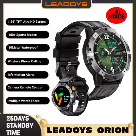 LEADOYS C9 Rugged Sport SmartWatch Men 1.53''466*466 HD Big Screen 410 MAh Large Battery AI Voice BT
