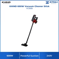 KHIND 600W Stick Vacuum Cleaner VC66B | Cyclonic system with HEPA filter | Powerful Suction | Motor Overheat Protection