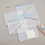 A4 Plastic Mesh Zipper Pouches – 10-Pack, Multi-Color Organizers for Board Games, Office & Classroom