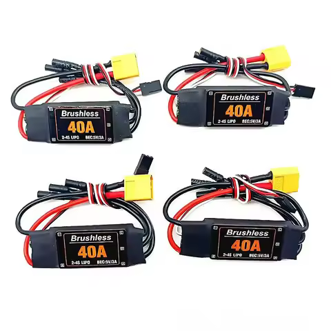 Brushless 40A ESC Speed Controller with 5V 3A UBEC for RC FPV Quadcopter Airplanes Helicopter F450 F