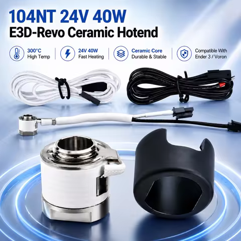 24V 40W 104NT E3D‑Revo Ceramic Hotend Kit 300℃ Quick Heating Hot End With Silicone Sock For Ender‑3 