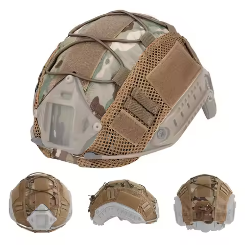 1 PC Hunting Helmet Cover for Fast MH PJ BJ Helmets Fast Helmet Protector Elasticated Cord (Helmet N