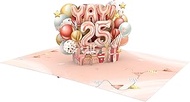 Liif 25th birthday card - pink