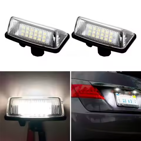 2PCS Suitable for Toyota - LED License Plate Light for Crown Mark X Vios Corolla