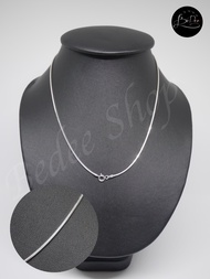 สร้อยคอเงินแท้ สร้อยเงินผู้หญิง ลายกระดูกงูเหลี่ยม หนา 2 มม. เงินแท้92.5%ทั้งเส้น ไม่ใช่เงินชุบ สวยห