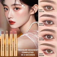 【Triple Shimmer & Blend】3-Color Creamy Eyeshadow Stick Golden Shimmer Makeup/Blendable Eye Stick/Mul