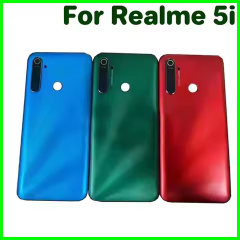 Back Battery Cover Glass Housing For Realme 5i 5 i Housing Glass Door Back Battery Back Cover Case c