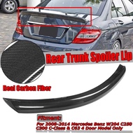 ริมฝีปากใหญ่ปีกสปอยเลอร์ท้ายรถ W204รถรถคาร์บอนไฟเบอร์แท้ทรง V สำหรับ Mercedes สำหรับ Benz W204 C250