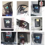 Kad Holder Kereta Untuk Proton & Perodua— PU leather multi function car sun visor organizer pouch ba