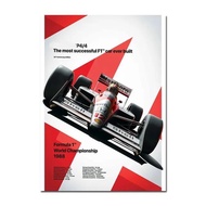 Wall Art Ayrton Senna Formula 1 Racing Helmet MP4_4 Poster Print Canvas Painting - Home Decor Wall A