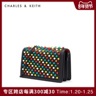 CHARLES&amp;KEITH handbag CK2-70770421-2 beaded flip chain shoulder bag girl