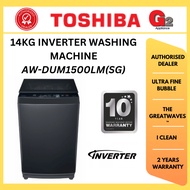 TOSHIBA [AUTHORISED DEALER] 14KG INVERTER WASHING MACHINE  AW-DUM1500LM(SG) - TOSHIBA WARRANTY MALAY