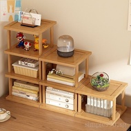 Desktop Organizer Shelf Desk Bookshelf Office Multi-layer Storage Desk Surface Small Craft Display L