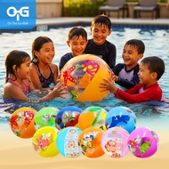 On The Go Mall Multi-Design/Size Transparent Ocean Adventure Inflatable Beach Ball for Kids & Adults