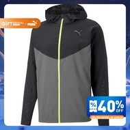 PUMA RUN REFLECTIVE AOP WOVEN JKT - เสื้อแจ็คเก็ต Male - Gray - 52240915