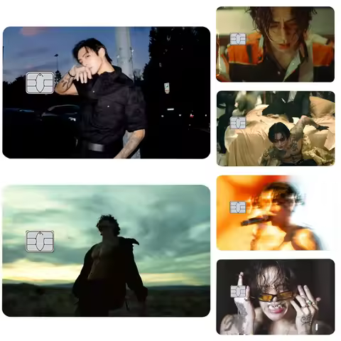 Singer DPR Ian Stickers 4pcs PVC Card Skin Stickers for Bank Card Bus Metro Card Case Decorate Gift