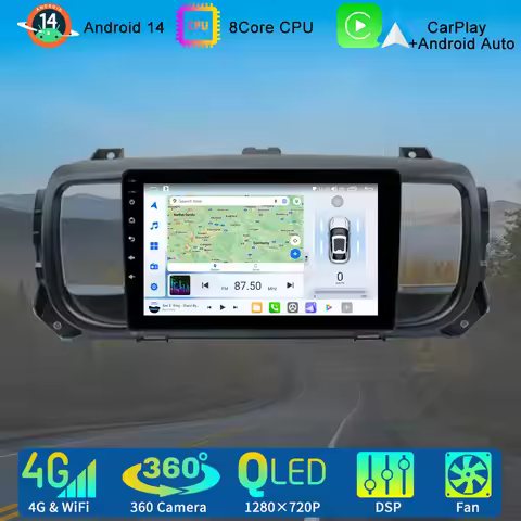 For Citroen Jumpy Dispatch SpaceTourer Peugeot Traveller Expert 2016-2024 Car Radio Carplay Android 