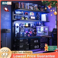 Rak Barang Vertical Floor Standing Gaming Room Metal Storage Rack Study Computer Desk Atmosphere Dec