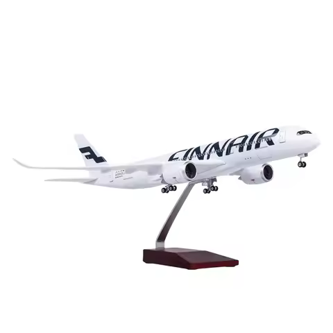 1/142 Scale 47CM Airplane Airbus A350 Finland FINNAIR Airways Model With lights and wheels Diecast R