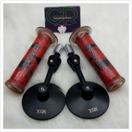 CLN MSX racing round jalu mirror package + universal kitaco army handgrip for Nmax, Aerox, Pcx, Vari