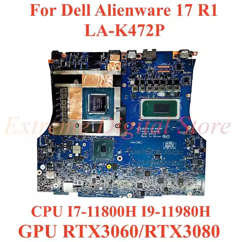 LA-K472P For Dell Alienware 17 R1 Laptop motherboard with CPU I7-11800H I9-11980H GPU RTX3060/3070/3