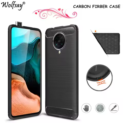 Carbon Fiber Cover For Xiaomi Poco F2 Pro Case Xiaomi Poco F2 Pro Rubber Silicone Shockproof Back Ca